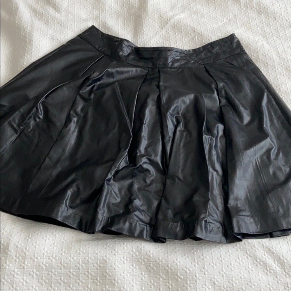 Faux leather skirt